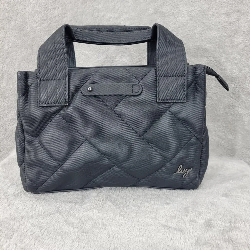 lug Quilted Black Crossbody Bag